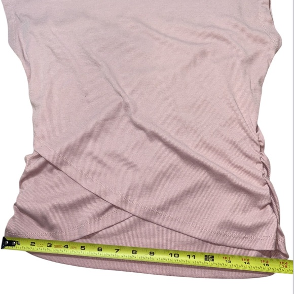 Sanctuary Cap Sleeve Ribbed Crossover T-Shirt In Misty Rose Pink Size XXS/XS - Picture 8 of 11